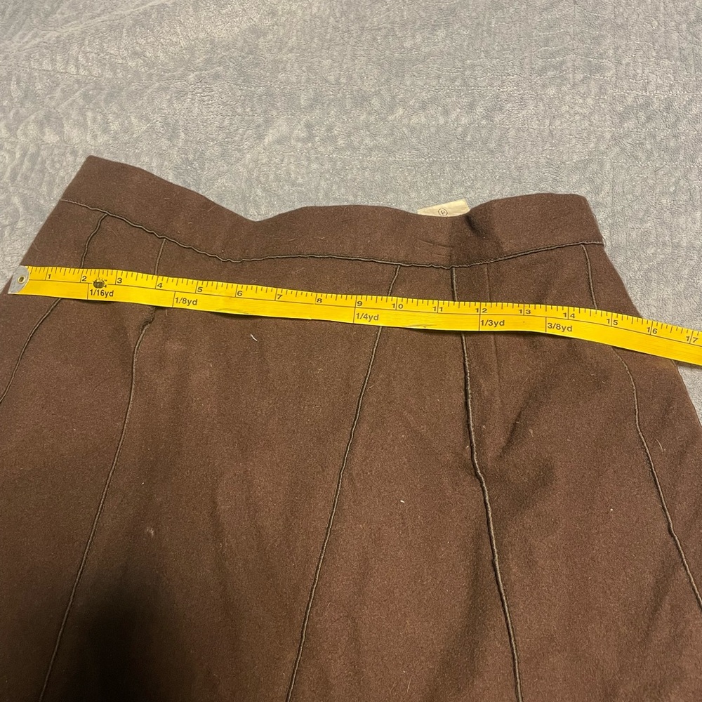 Brown Wool Skirt - Picture 3 of 6